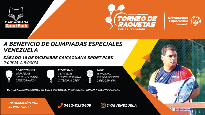 Primer Torneo de Raquetas por la Inclusión a beneficio de Olimpiadas Especiales de Venezuela - Hablemos de Pickleball - La Guía Definitiva del Pickleball en América Latina y el mundo de habla hispana.