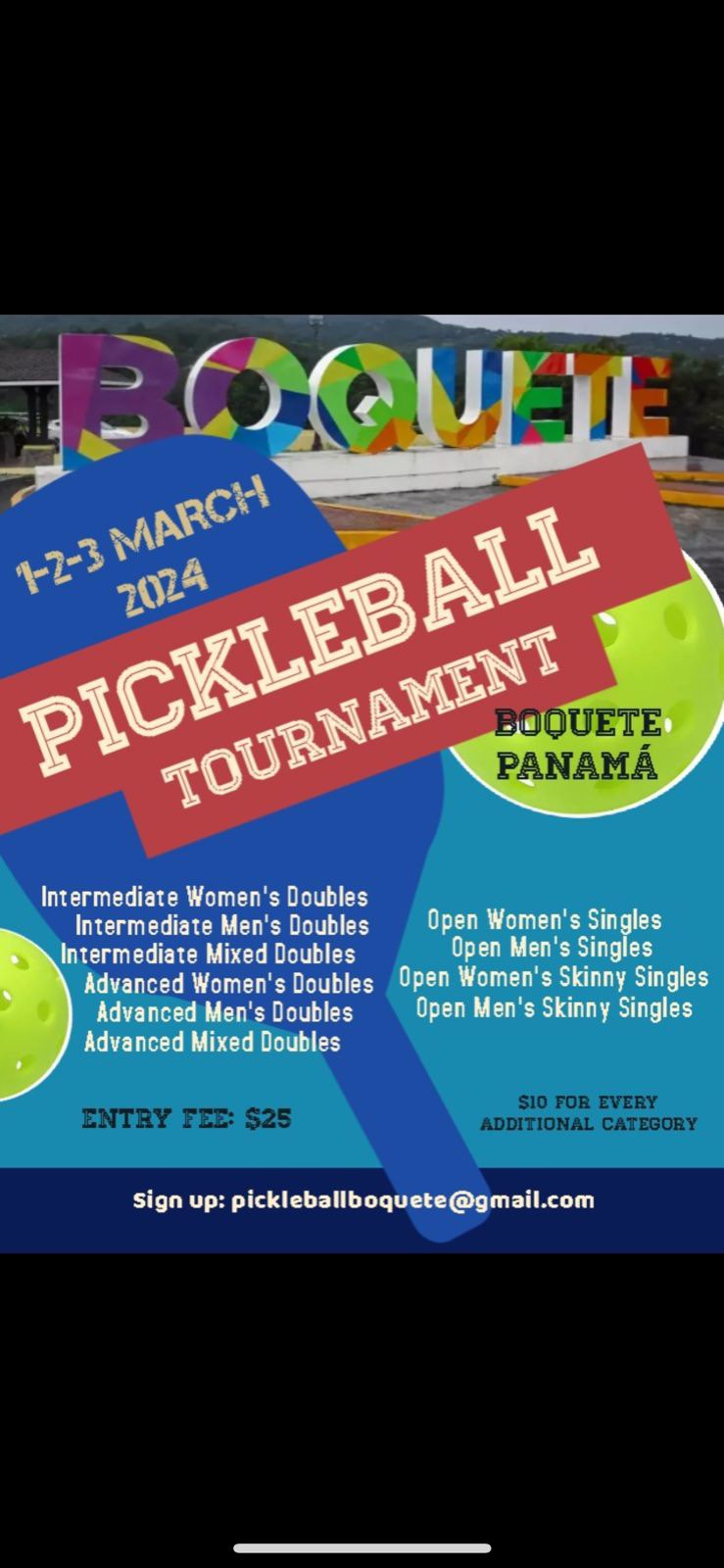 Pickleball Boquete Panama - Hablemos de Pickleball - La Guía Definitiva del Pickleball en América Latina y el mundo de habla hispana.