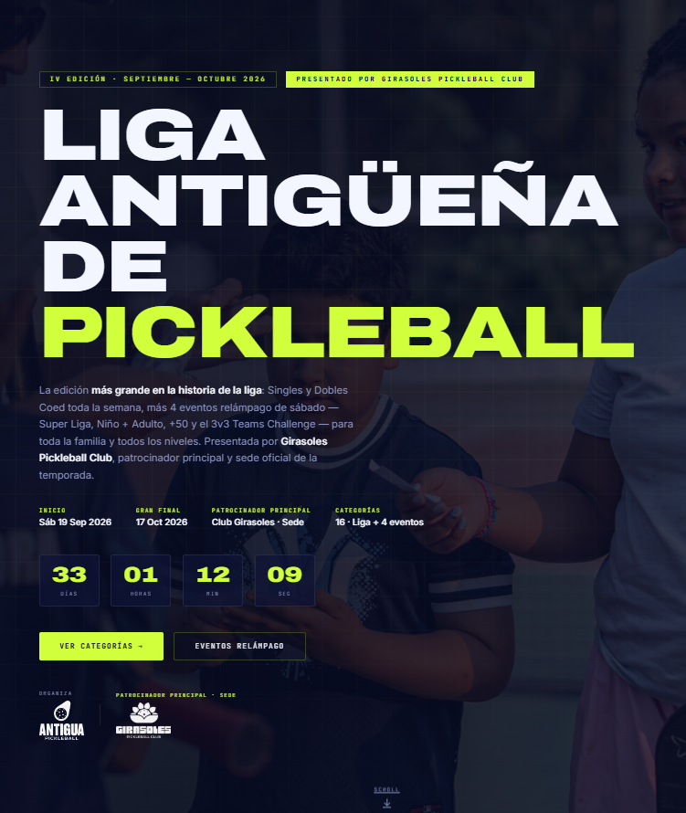 Liga Antigüeña de Pickleball – IV Edición