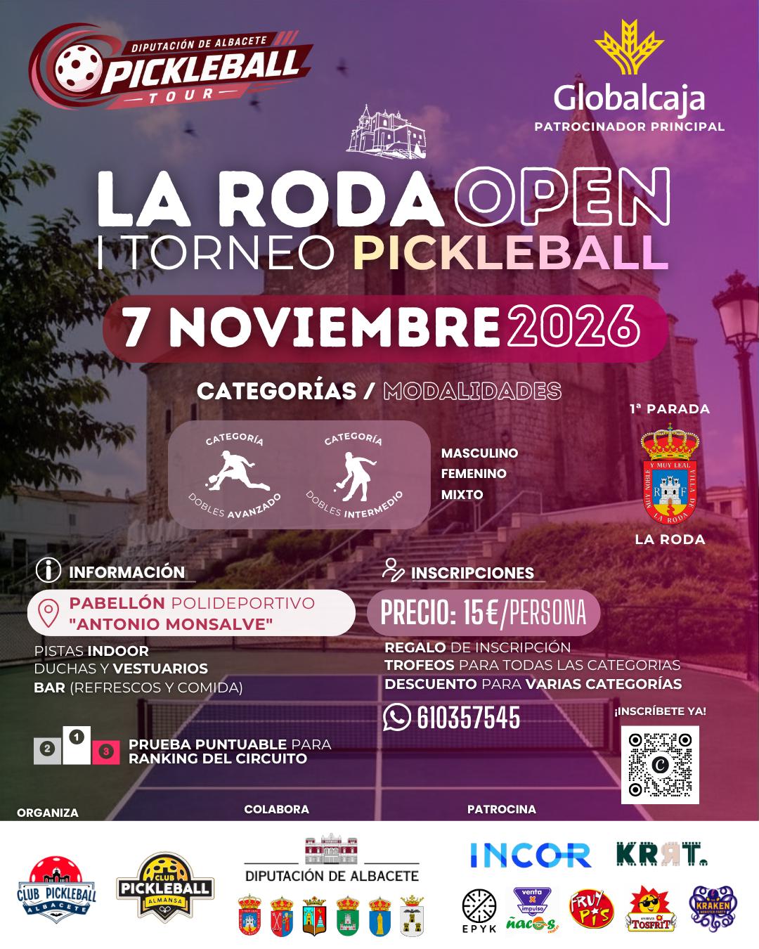 La Roda Open | Circuito de Pickleball Diputación de Albacete